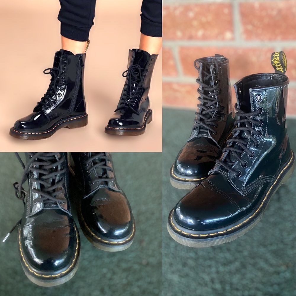 Dr Martens 1460 8 eye  patent leather boots